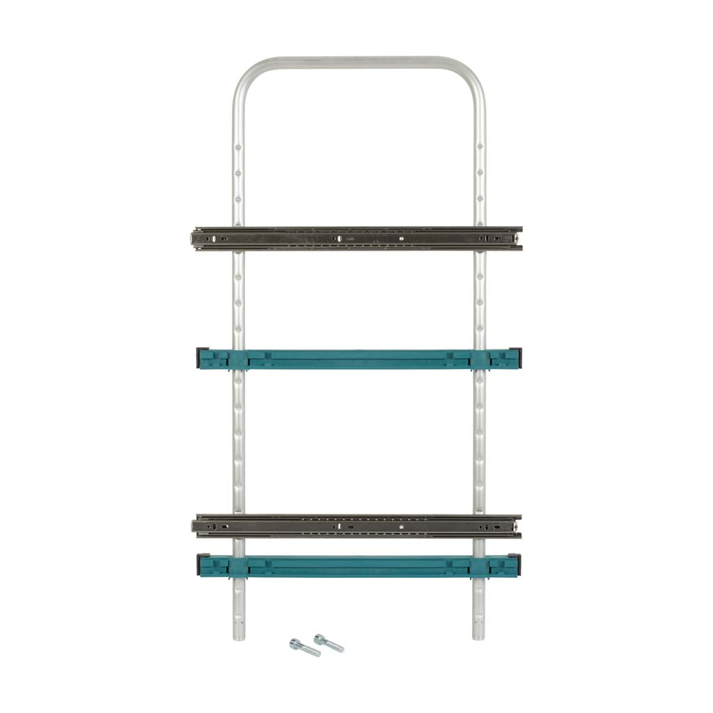 Rail w. adapter +rail to perforated wall