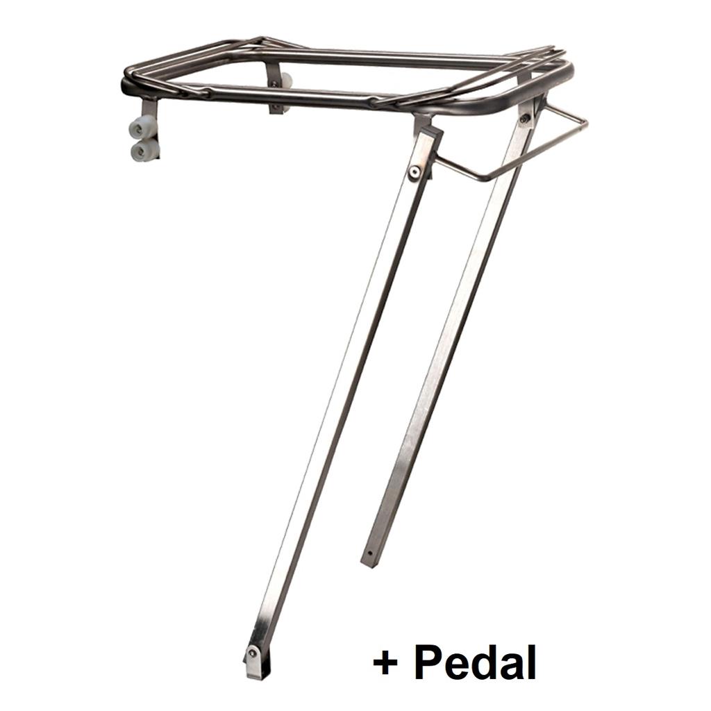 Internal garbage bag holder with pedal