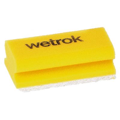 Sponge w. pad yellow/white, 13x7x4, 10pc